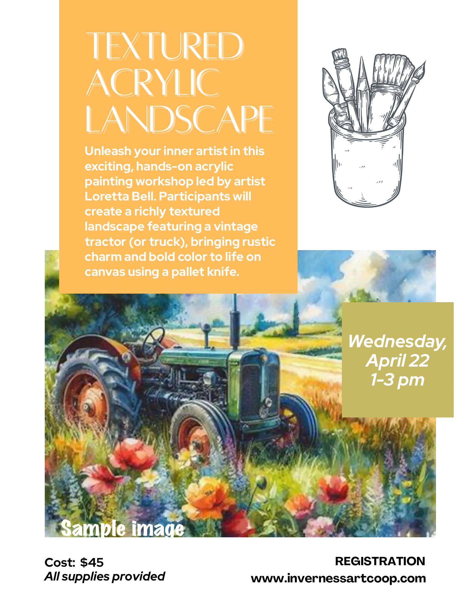 Textured Acrylic Landscape Workshop