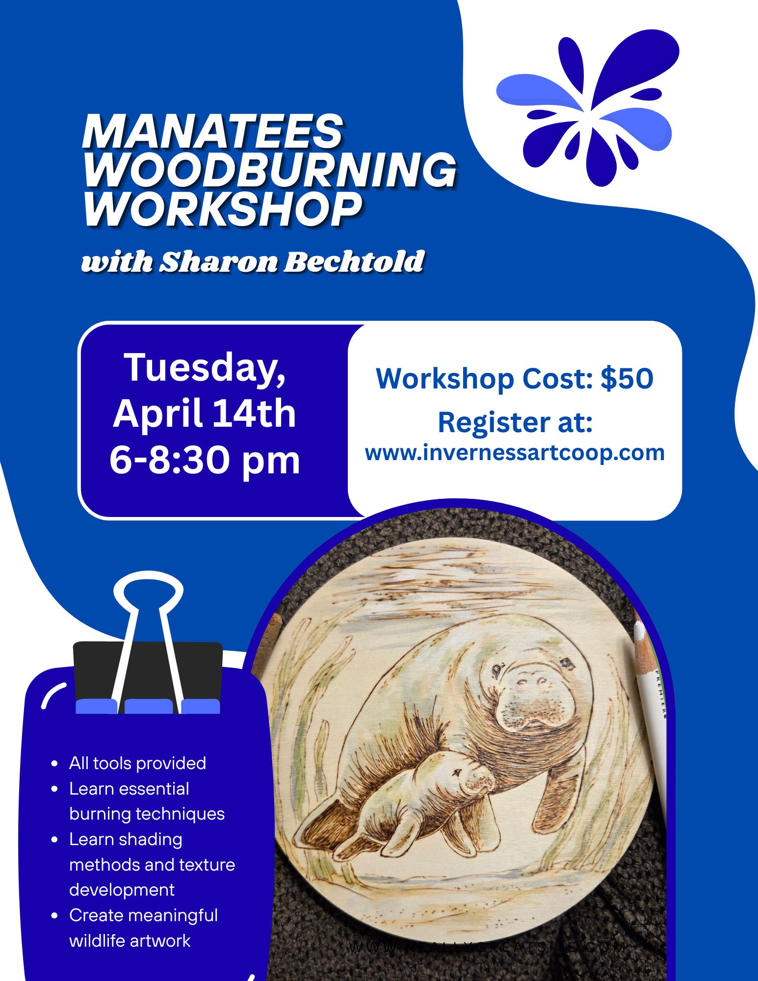 Manatees Woodburning Workshop
