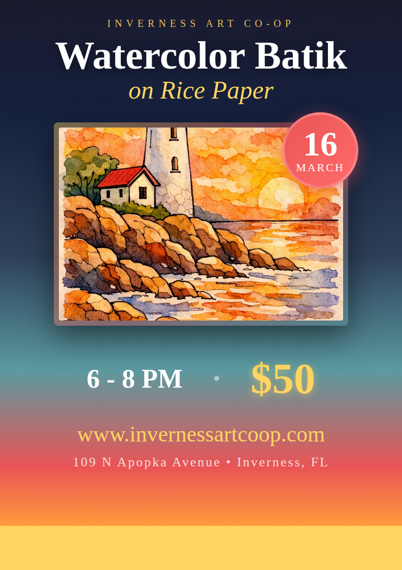 Watercolor Batik on Rice Paper