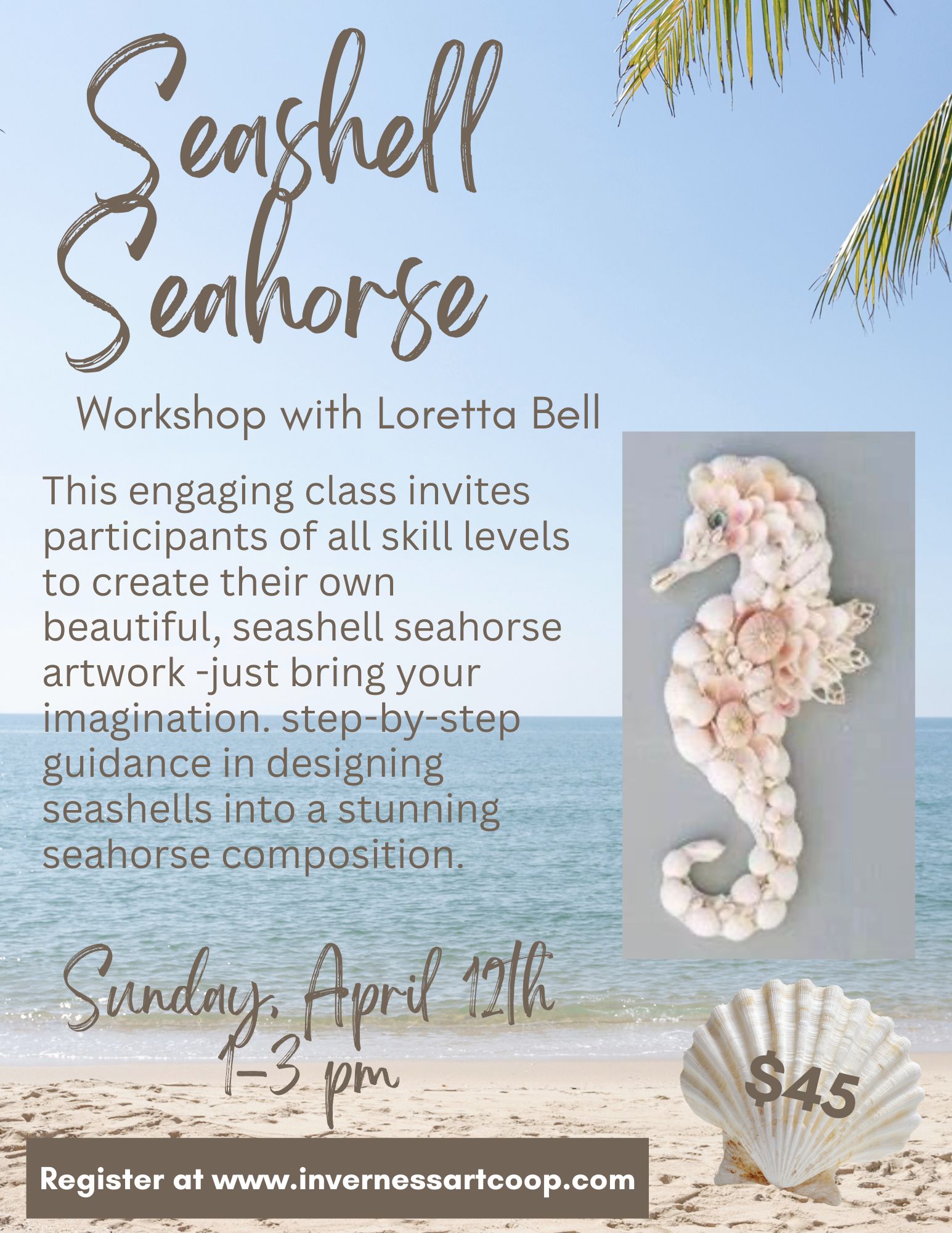 Seashell Seahorse Workshop