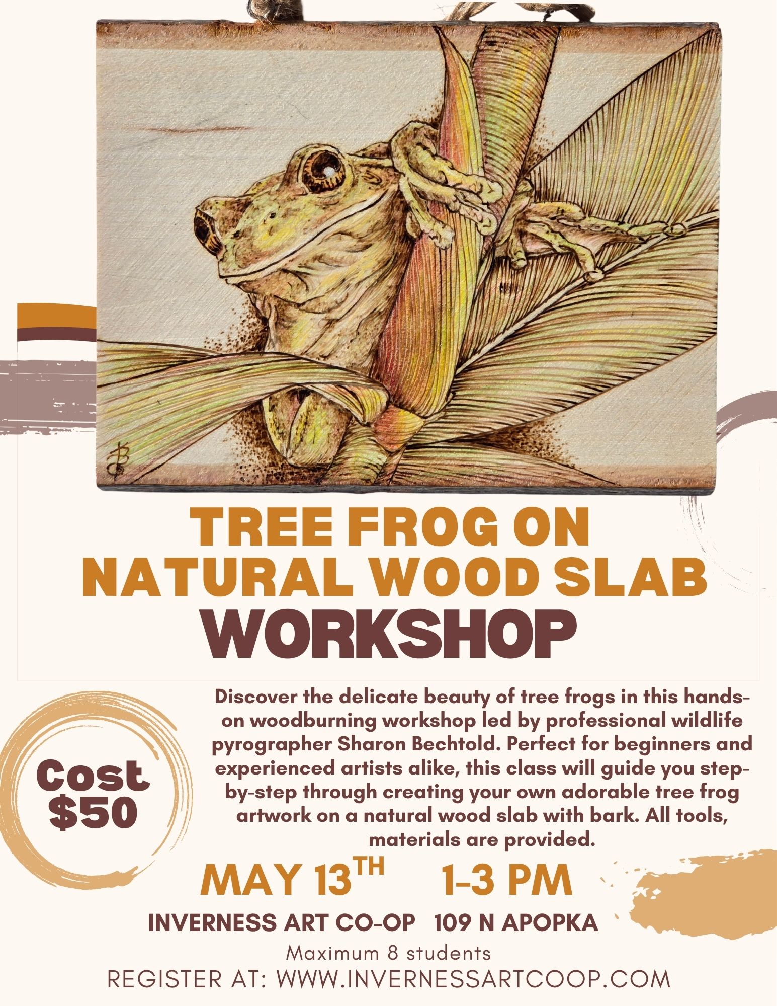 Tree Frog Wood Burning