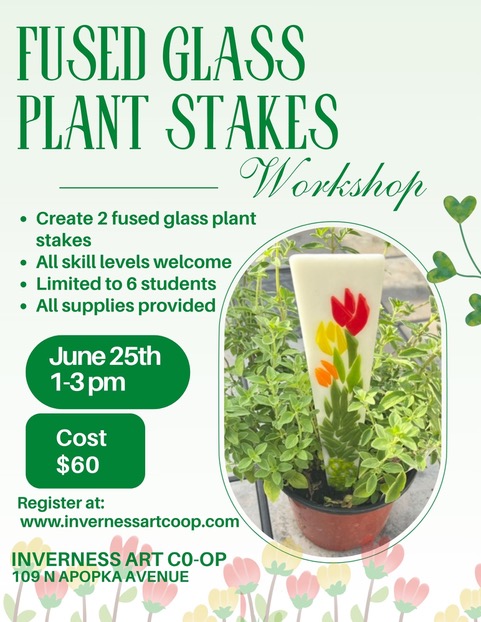 Fused Glass Plant Stakes