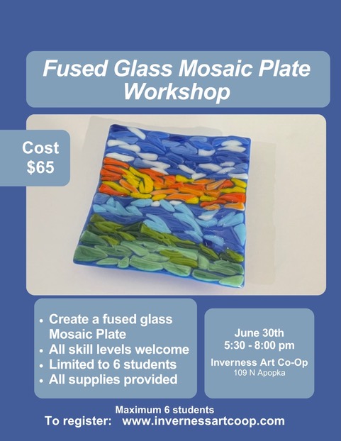 Fused Glass Mosaic Plate