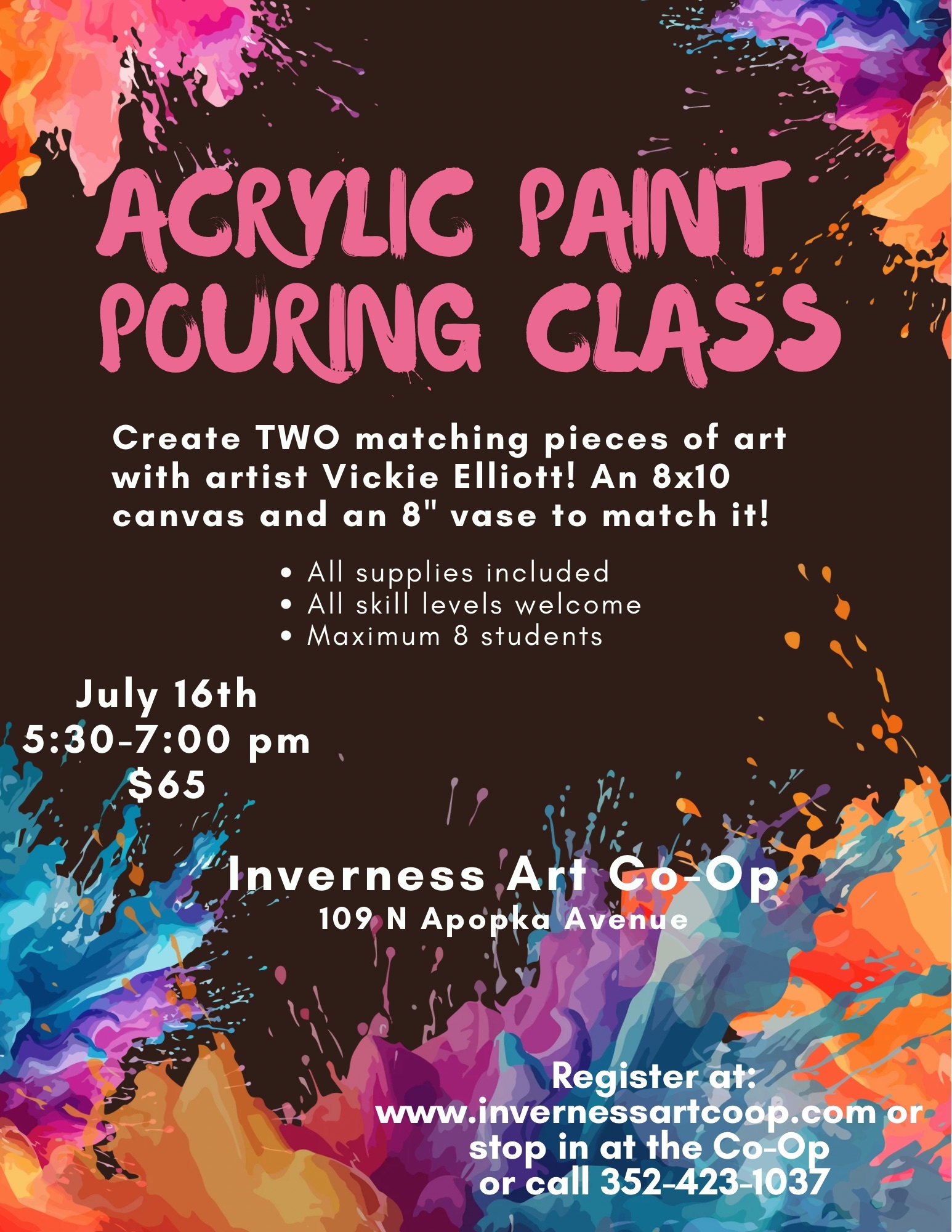 Acrylic Paint Pouring Workshop