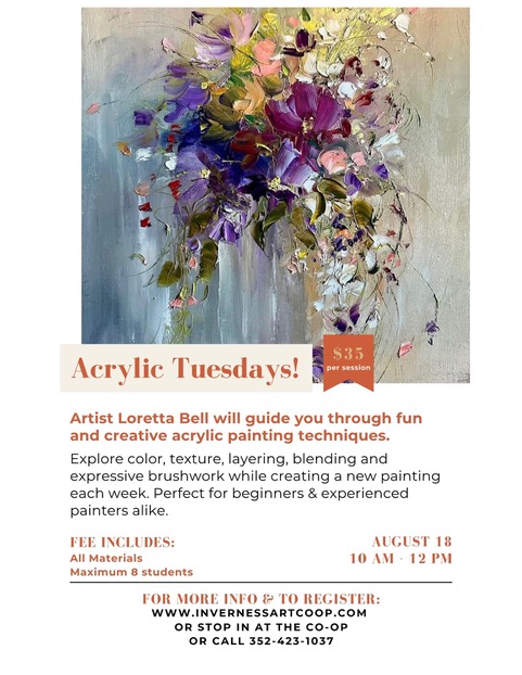 Acrylic Tuesday - Palette Knife Flowers Class