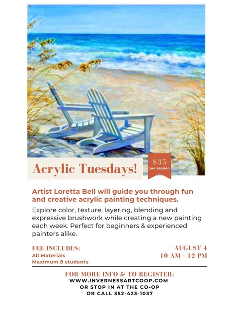 Acrylic Tuesday - Beach Scene Class