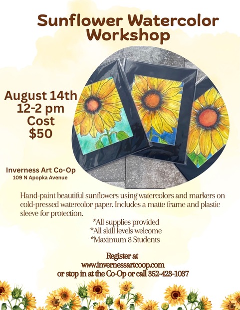 Bold Sunflower Watercolor Workshop