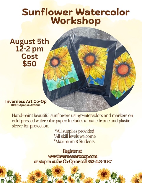 Bold Sunflower Watercolor Workshop
