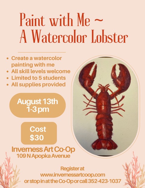 Lobster Watercolor Painting Workshop
