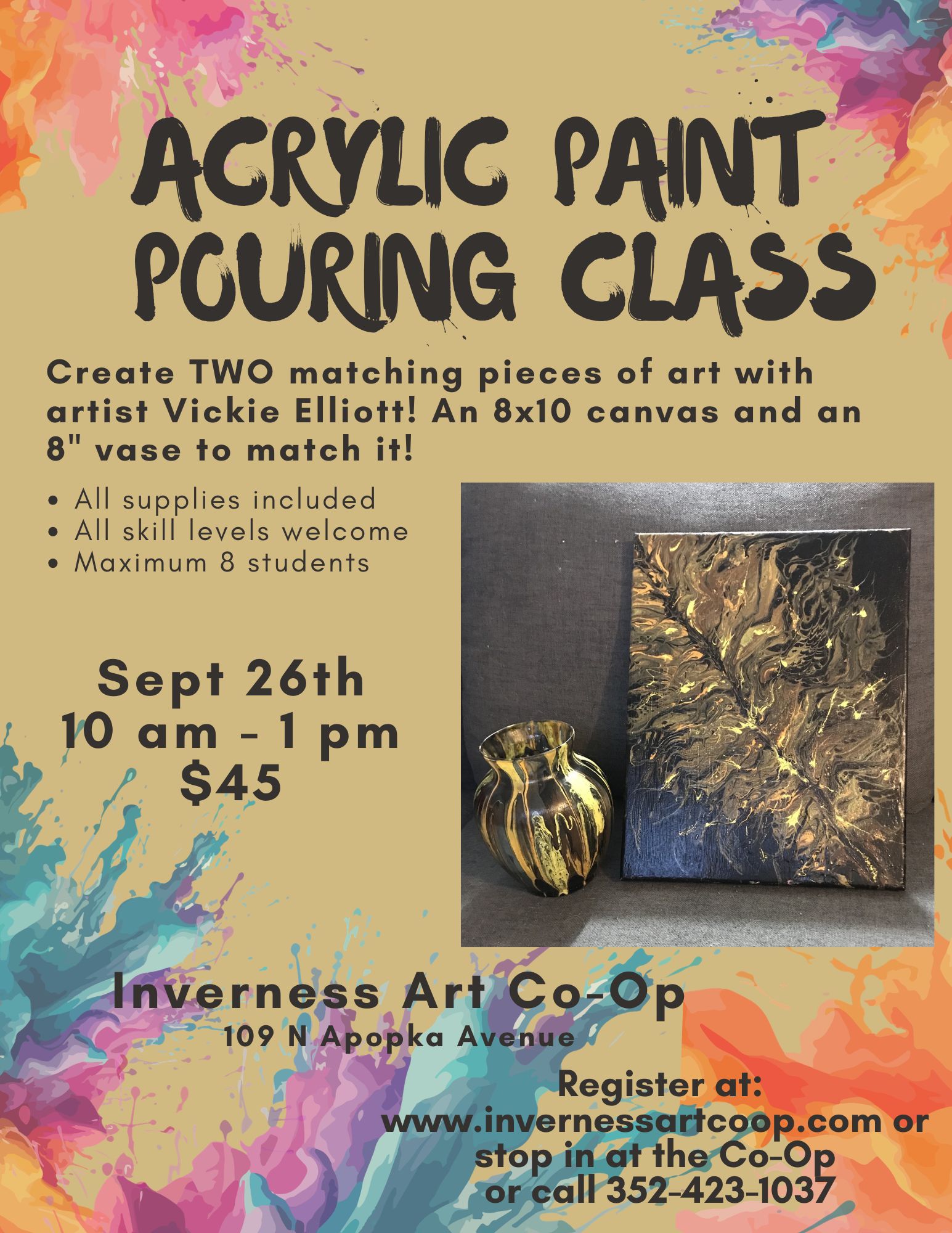 Acrylic Paint Pouring Class 