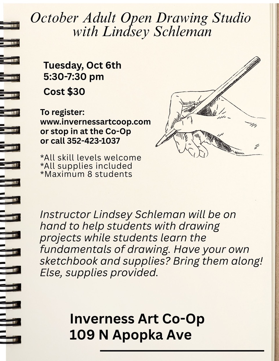 Open Studio Drawing Class