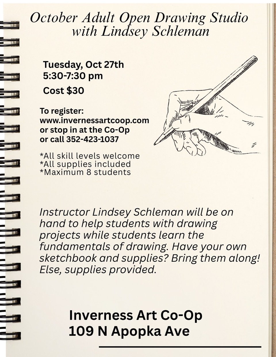 Open Studio Drawing Class