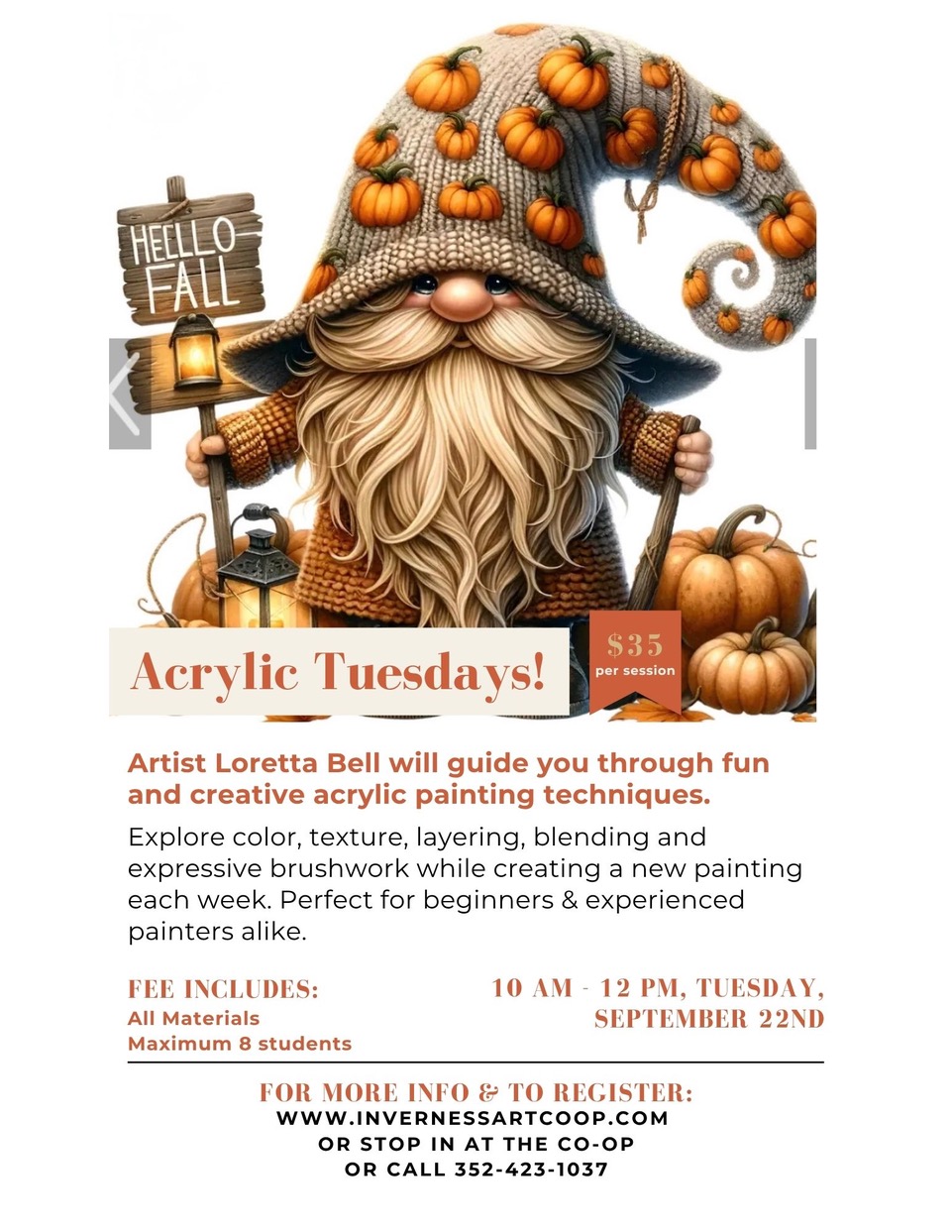 Acrylic Tuesdays - Gourds & Gnomes