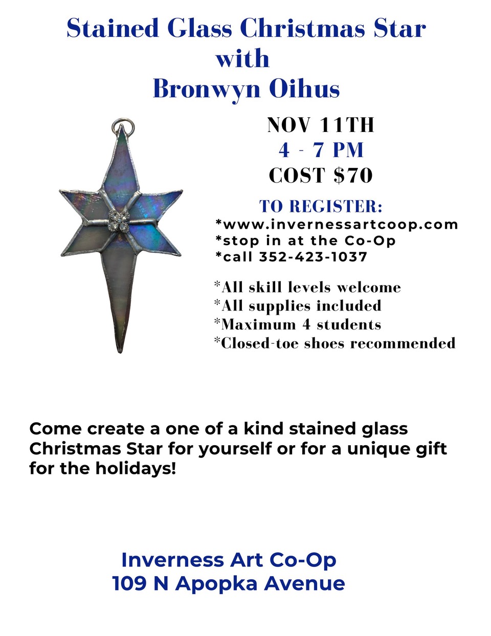 Stained Glass Class - Christmas Star